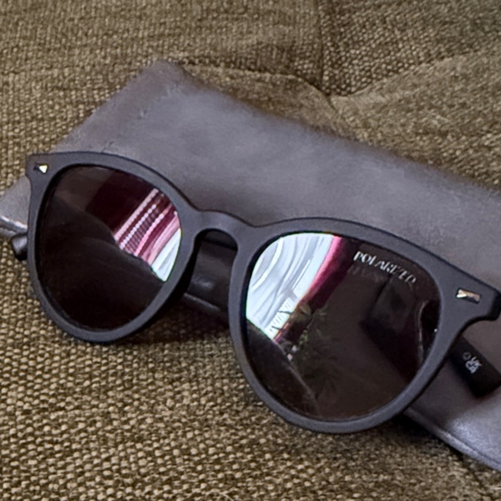 Le Specs Black Matte Round Sunglasses